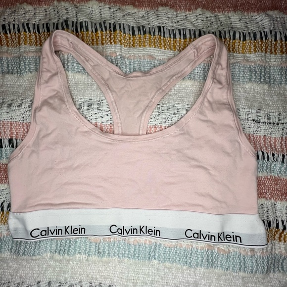 Calvin Klein Women’s Modern Cotton Unlined Wireless Bralettes in Nymph’s Thigh - Picture 3 of 4